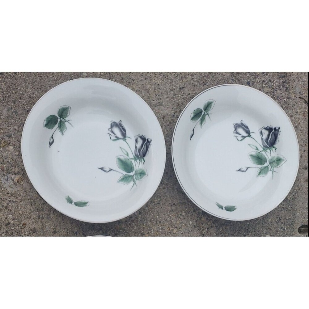 2 Rosenthal - Continental Midnight Rose Coupe Soup Bowls